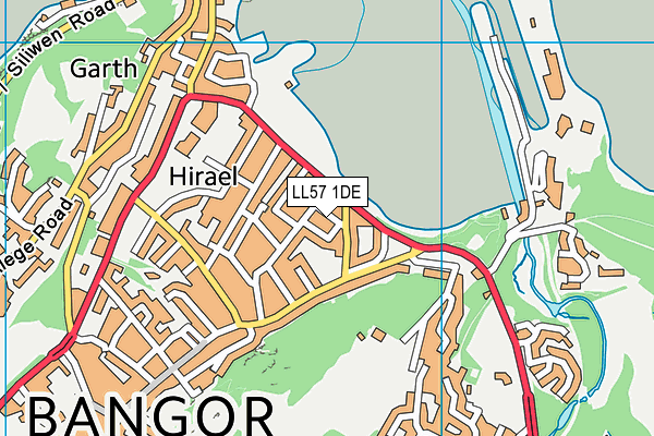 LL57 1DE map - OS VectorMap District (Ordnance Survey)