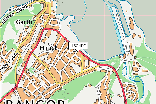 LL57 1DG map - OS VectorMap District (Ordnance Survey)