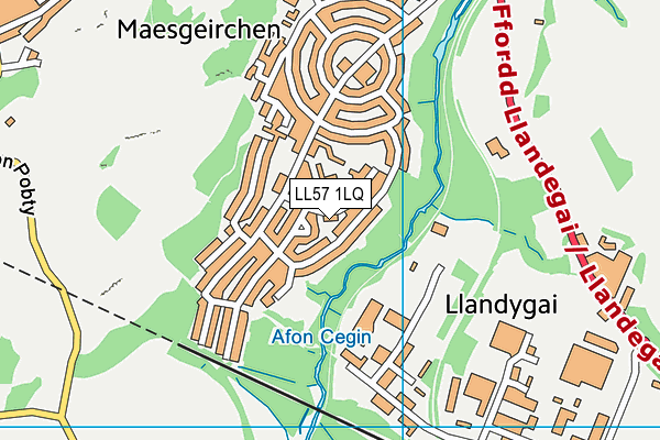 LL57 1LQ map - OS VectorMap District (Ordnance Survey)