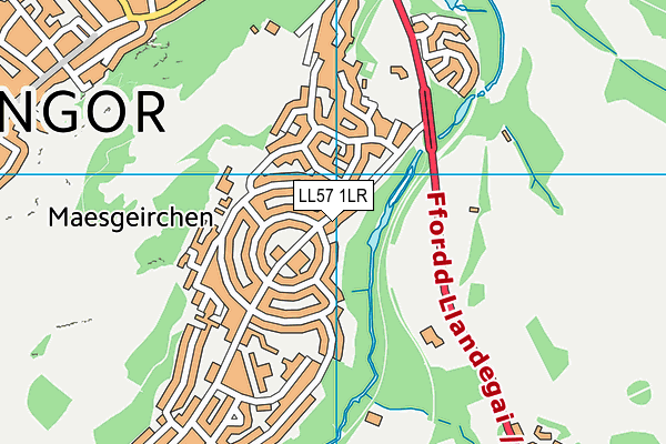 LL57 1LR map - OS VectorMap District (Ordnance Survey)