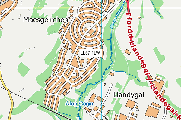 LL57 1LW map - OS VectorMap District (Ordnance Survey)