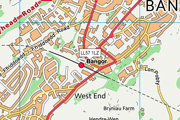 Map of BANGOR HAND CAR WASH LTD at district scale