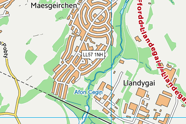 LL57 1NH map - OS VectorMap District (Ordnance Survey)