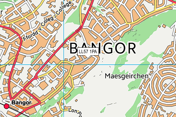 Map of AH2 BANGOR LIMITED at district scale