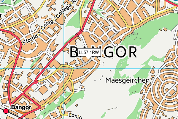 LL57 1RW map - OS VectorMap District (Ordnance Survey)