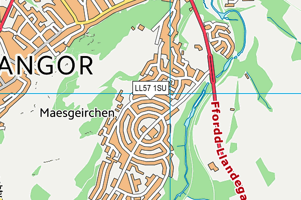 LL57 1SU map - OS VectorMap District (Ordnance Survey)