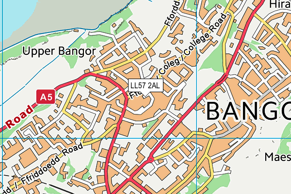 LL57 2AL map - OS VectorMap District (Ordnance Survey)