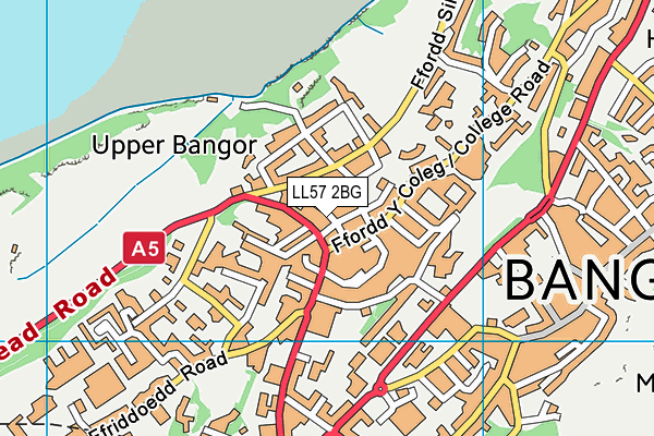 LL57 2BG map - OS VectorMap District (Ordnance Survey)