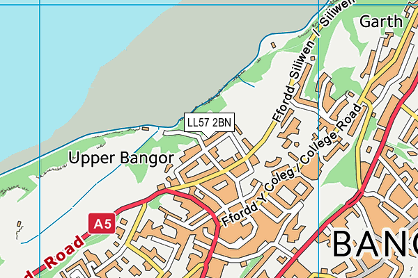 LL57 2BN map - OS VectorMap District (Ordnance Survey)