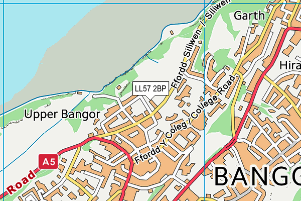 LL57 2BP map - OS VectorMap District (Ordnance Survey)