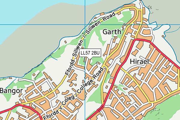 LL57 2BU map - OS VectorMap District (Ordnance Survey)