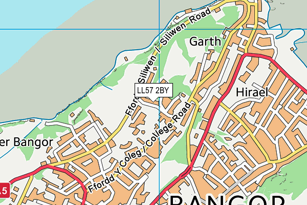 LL57 2BY map - OS VectorMap District (Ordnance Survey)