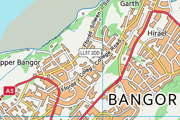 LL57 2DD map - OS VectorMap District (Ordnance Survey)