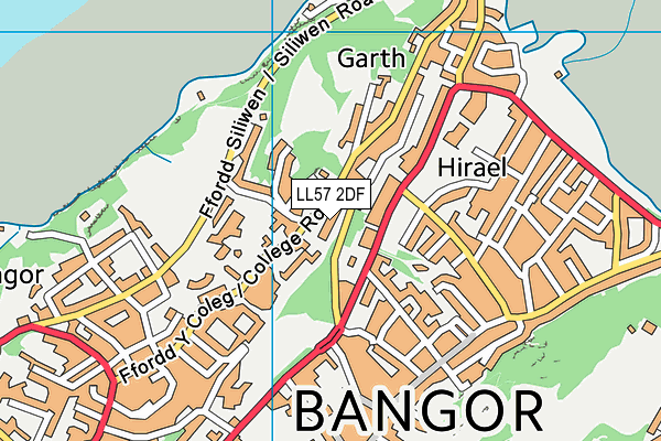 LL57 2DF map - OS VectorMap District (Ordnance Survey)