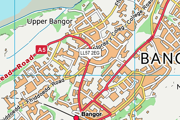 LL57 2EG map - OS VectorMap District (Ordnance Survey)