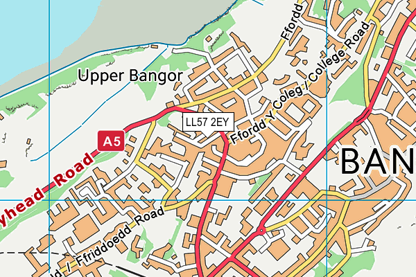 LL57 2EY map - OS VectorMap District (Ordnance Survey)