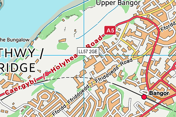 LL57 2GE map - OS VectorMap District (Ordnance Survey)