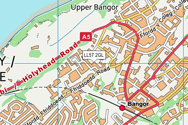 LL57 2GL map - OS VectorMap District (Ordnance Survey)