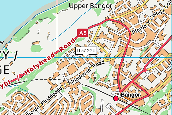 LL57 2GU map - OS VectorMap District (Ordnance Survey)