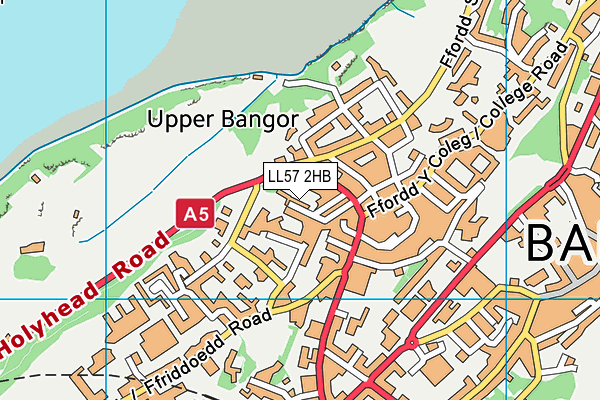 LL57 2HB map - OS VectorMap District (Ordnance Survey)