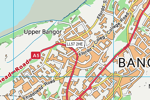 LL57 2HE map - OS VectorMap District (Ordnance Survey)