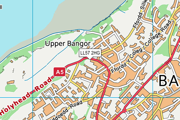 LL57 2HG map - OS VectorMap District (Ordnance Survey)