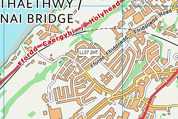 LL57 2HT map - OS VectorMap District (Ordnance Survey)