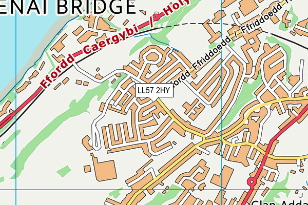 LL57 2HY map - OS VectorMap District (Ordnance Survey)