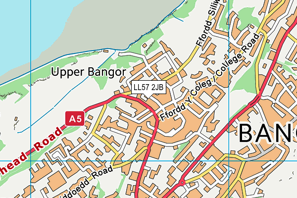 LL57 2JB map - OS VectorMap District (Ordnance Survey)