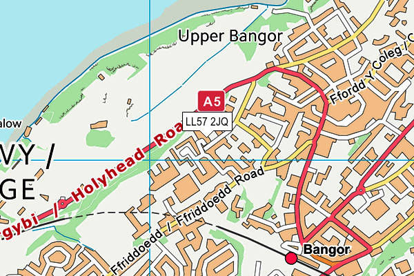 LL57 2JQ map - OS VectorMap District (Ordnance Survey)
