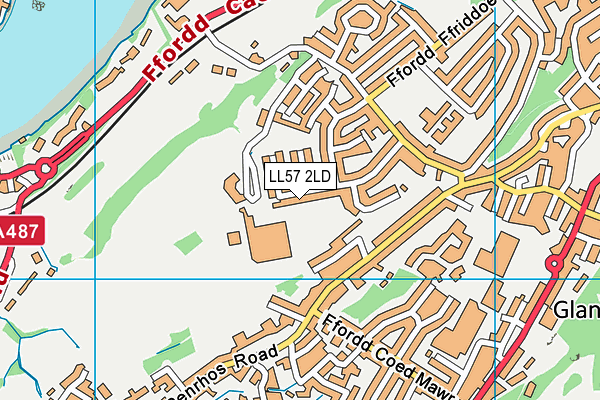 LL57 2LD map - OS VectorMap District (Ordnance Survey)