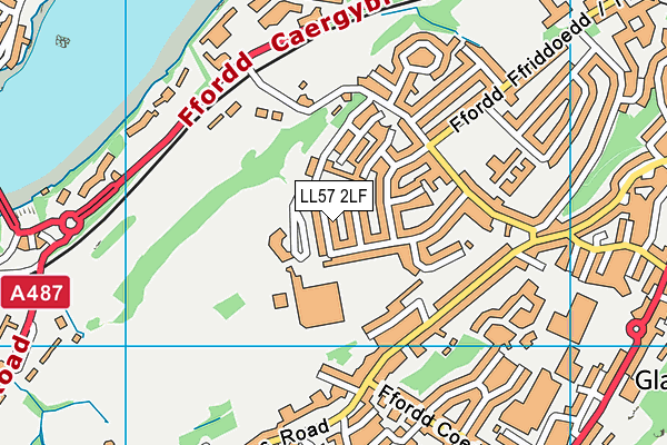 LL57 2LF map - OS VectorMap District (Ordnance Survey)