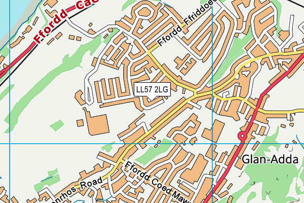 LL57 2LG map - OS VectorMap District (Ordnance Survey)