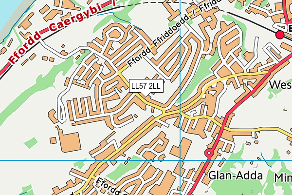 LL57 2LL map - OS VectorMap District (Ordnance Survey)