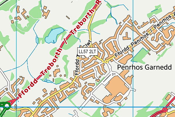 LL57 2LT map - OS VectorMap District (Ordnance Survey)