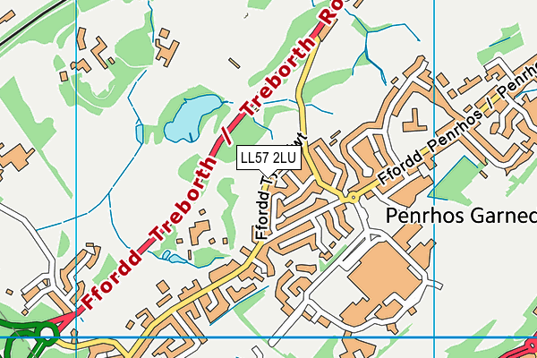 LL57 2LU map - OS VectorMap District (Ordnance Survey)