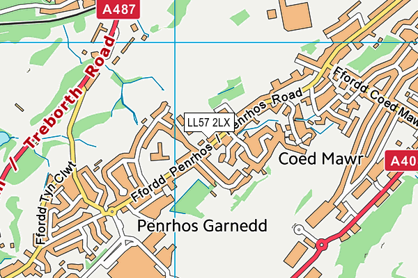 LL57 2LX map - OS VectorMap District (Ordnance Survey)