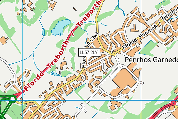 LL57 2LY map - OS VectorMap District (Ordnance Survey)