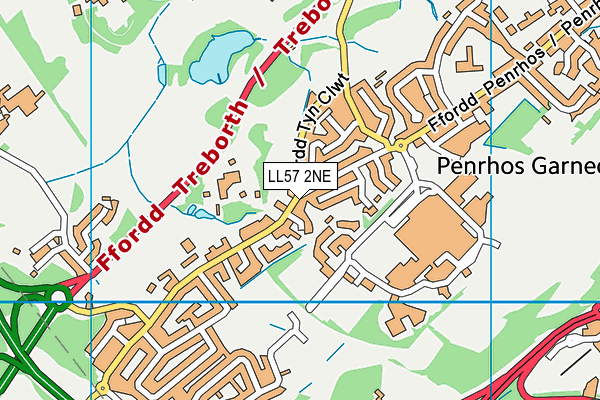 LL57 2NE map - OS VectorMap District (Ordnance Survey)