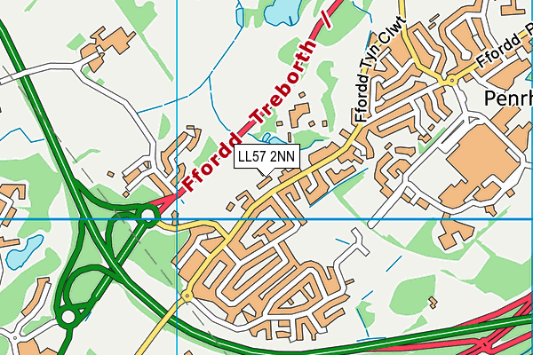 Ysgol Y Faenol map (LL57 2NN) - OS VectorMap District (Ordnance Survey)