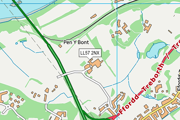 LL57 2NX map - OS VectorMap District (Ordnance Survey)