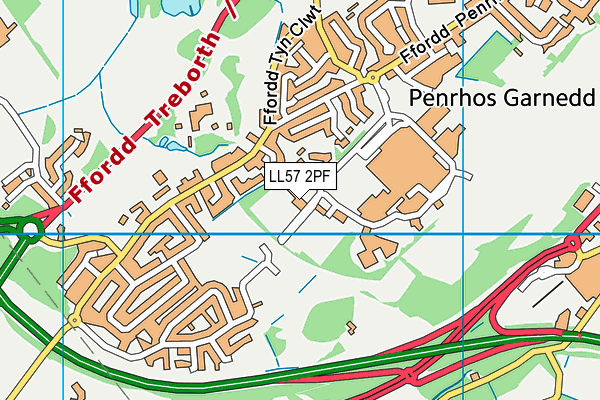 LL57 2PF map - OS VectorMap District (Ordnance Survey)