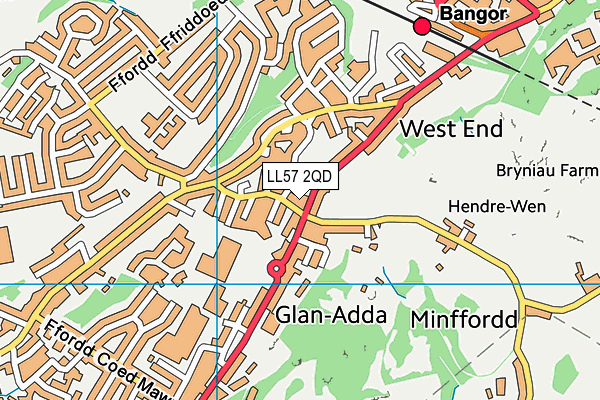 LL57 2QD map - OS VectorMap District (Ordnance Survey)