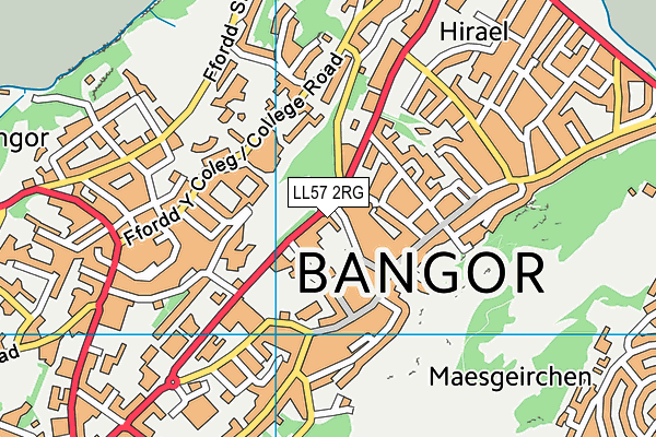 LL57 2RG map - OS VectorMap District (Ordnance Survey)