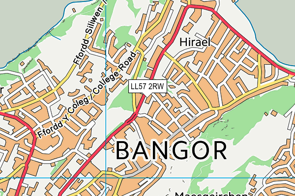 LL57 2RW map - OS VectorMap District (Ordnance Survey)