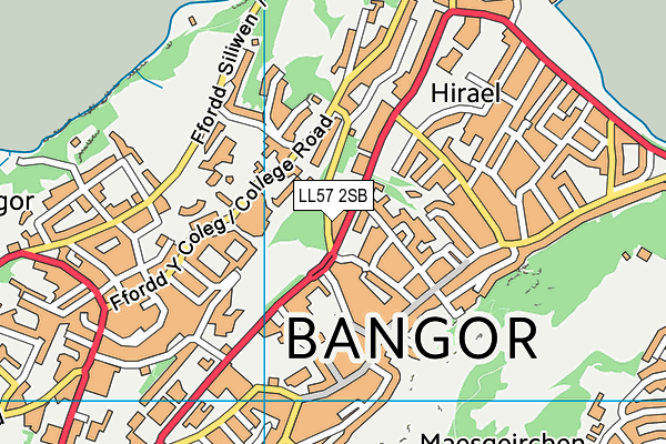 LL57 2SB map - OS VectorMap District (Ordnance Survey)