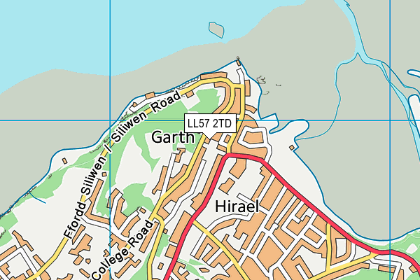 LL57 2TD map - OS VectorMap District (Ordnance Survey)