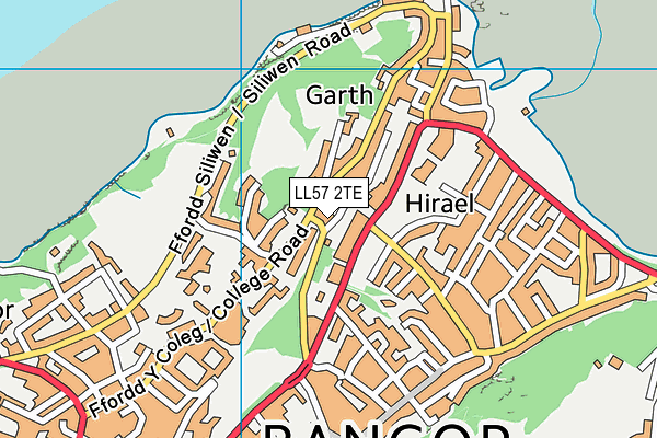 LL57 2TE map - OS VectorMap District (Ordnance Survey)