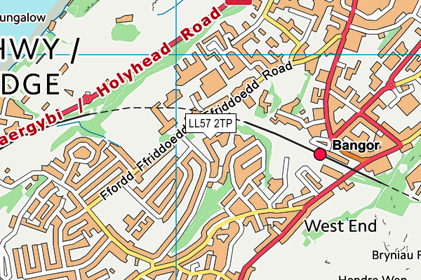 LL57 2TP map - OS VectorMap District (Ordnance Survey)