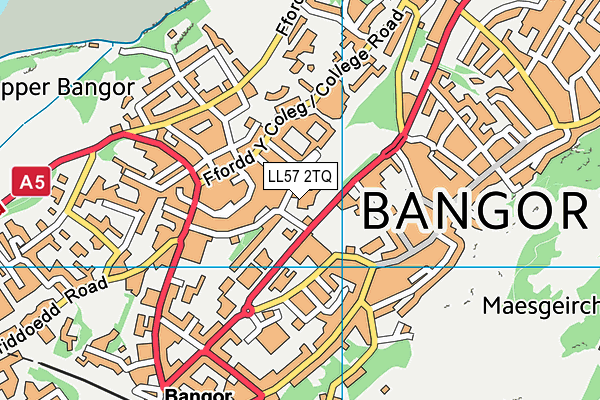 LL57 2TQ map - OS VectorMap District (Ordnance Survey)